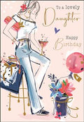Lovely Daughter Birthday card - Jonny Javelin