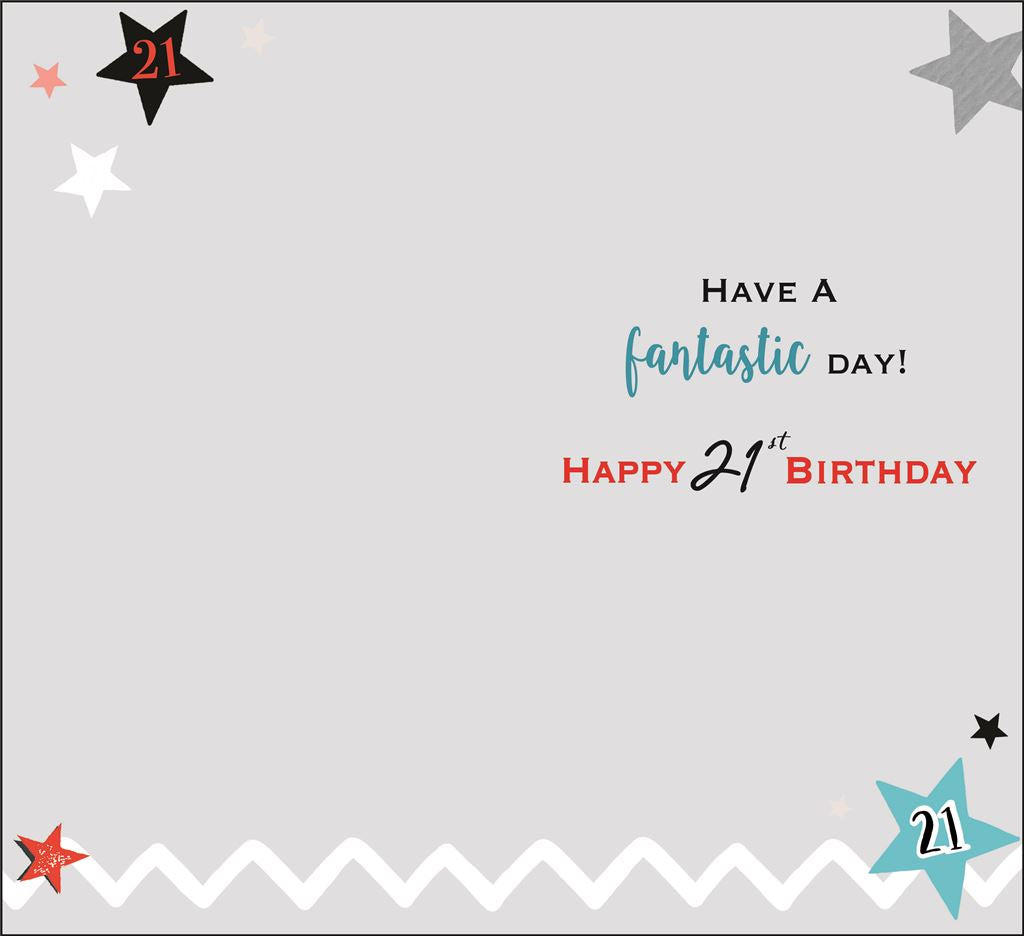 21st Birthday card - Jonny Javelin