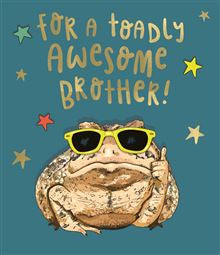 Toadly awesome brother birthday card