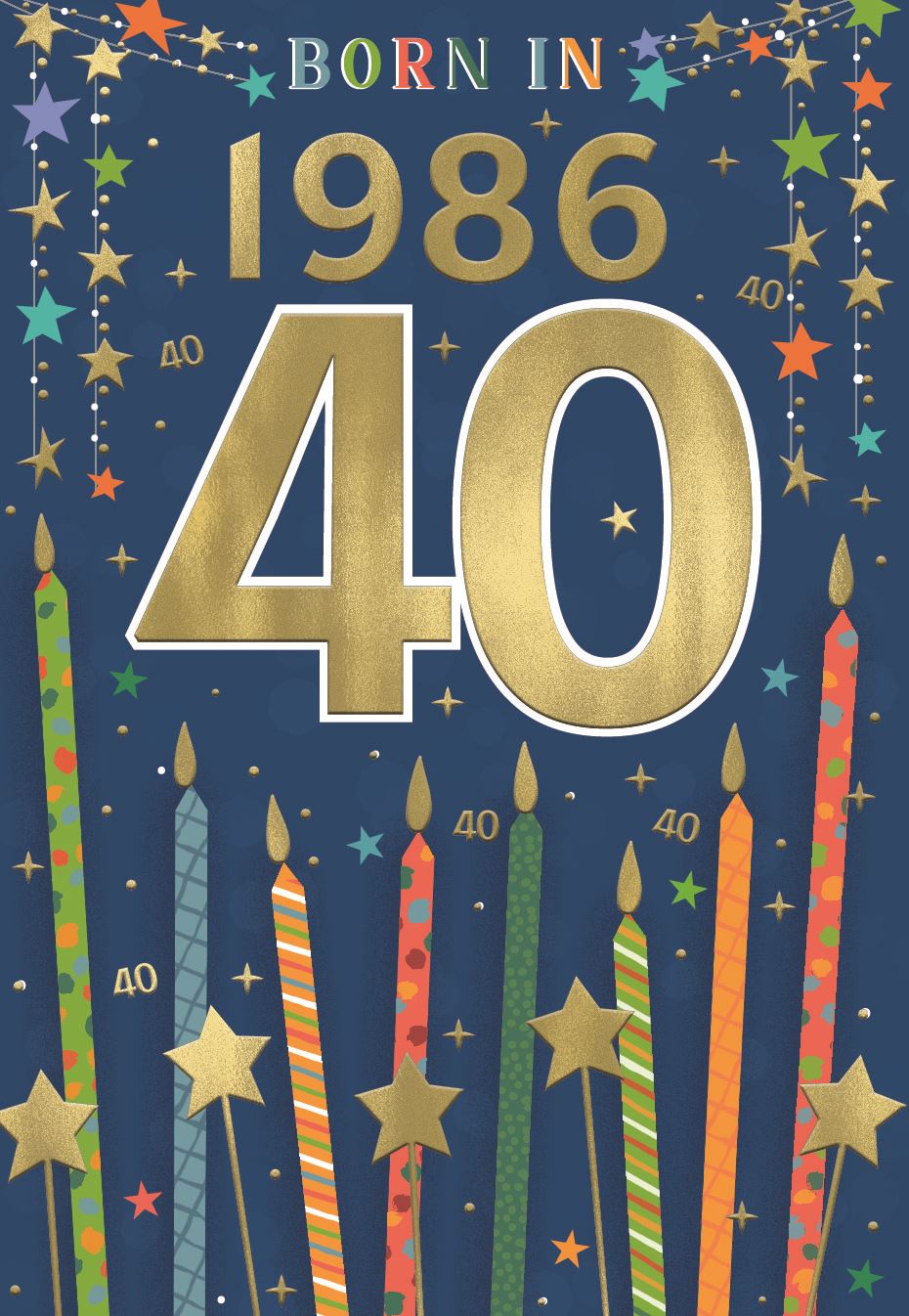 Born in 1986 - 40th birthday card