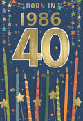 Born in 1986 - 40th birthday card