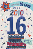 Son, Born in 2010 - 16th birthday card