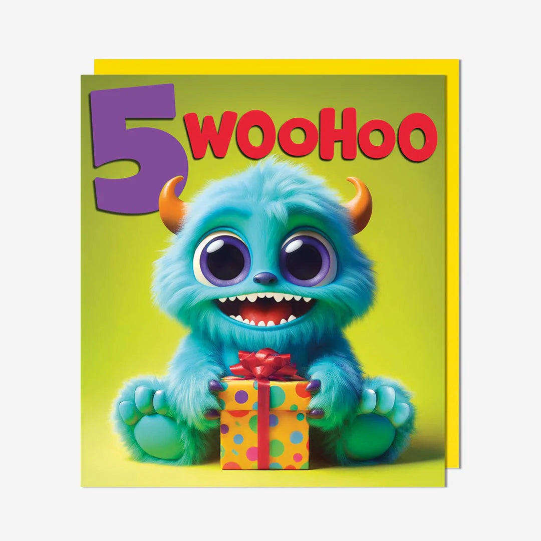5 WooHoo Monster birthday card