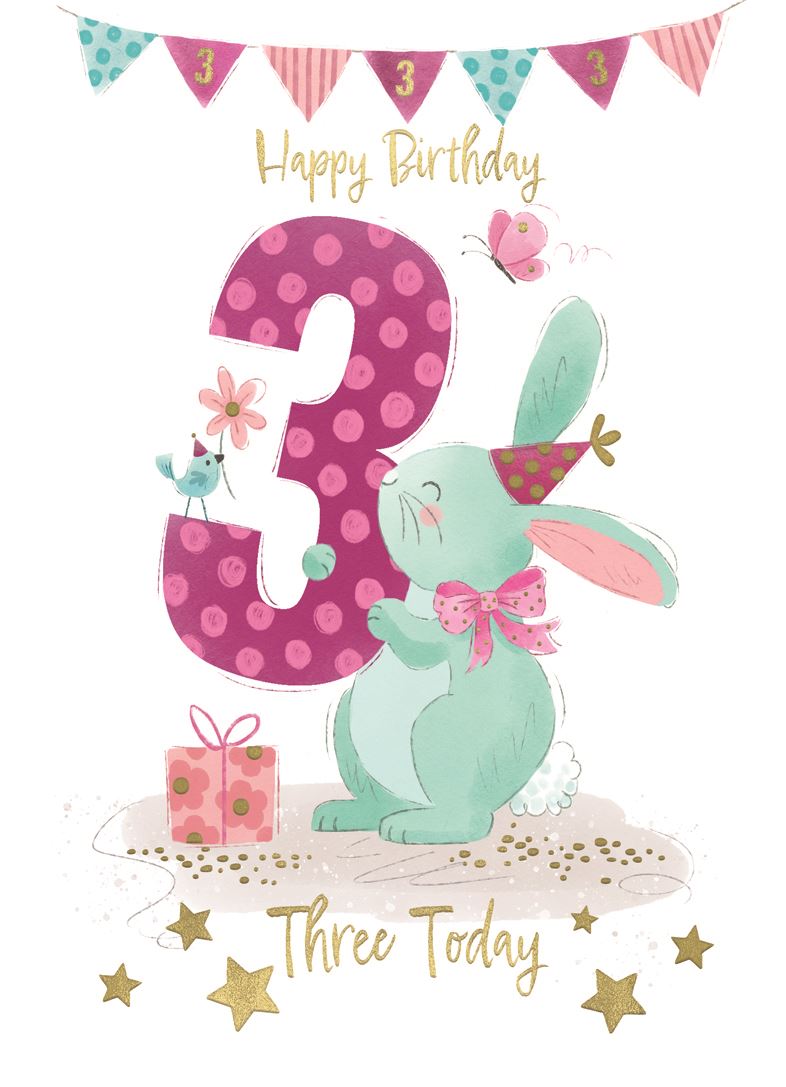 3 (pink)- Birthday card