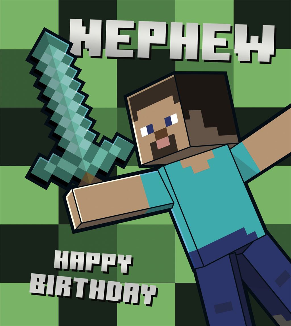 Nephew - Minecraft Birthday card