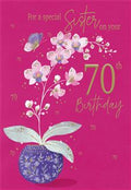 Special Sister on Your 70th Birthday card