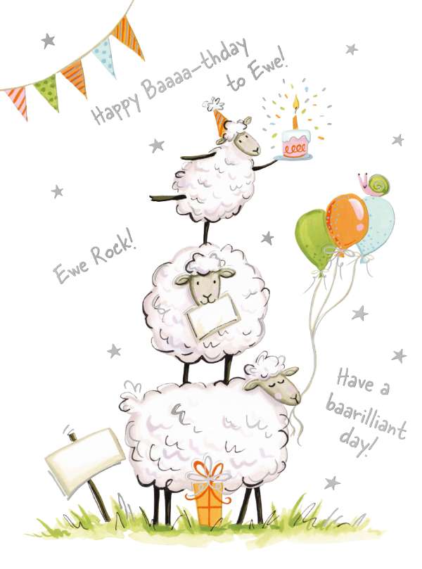 Happy Baaaa-thday card