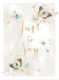 Just to say, butterfles - blank card