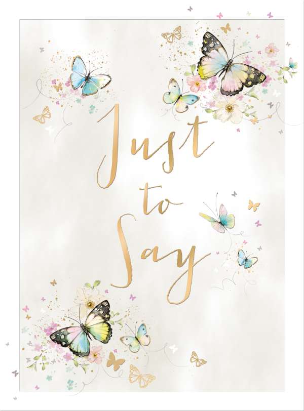 Just to say, butterfles - blank card