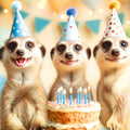 Meerly cake - blank greetings card