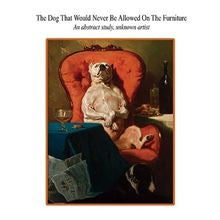 Dog & Furniture -  blank comedy card