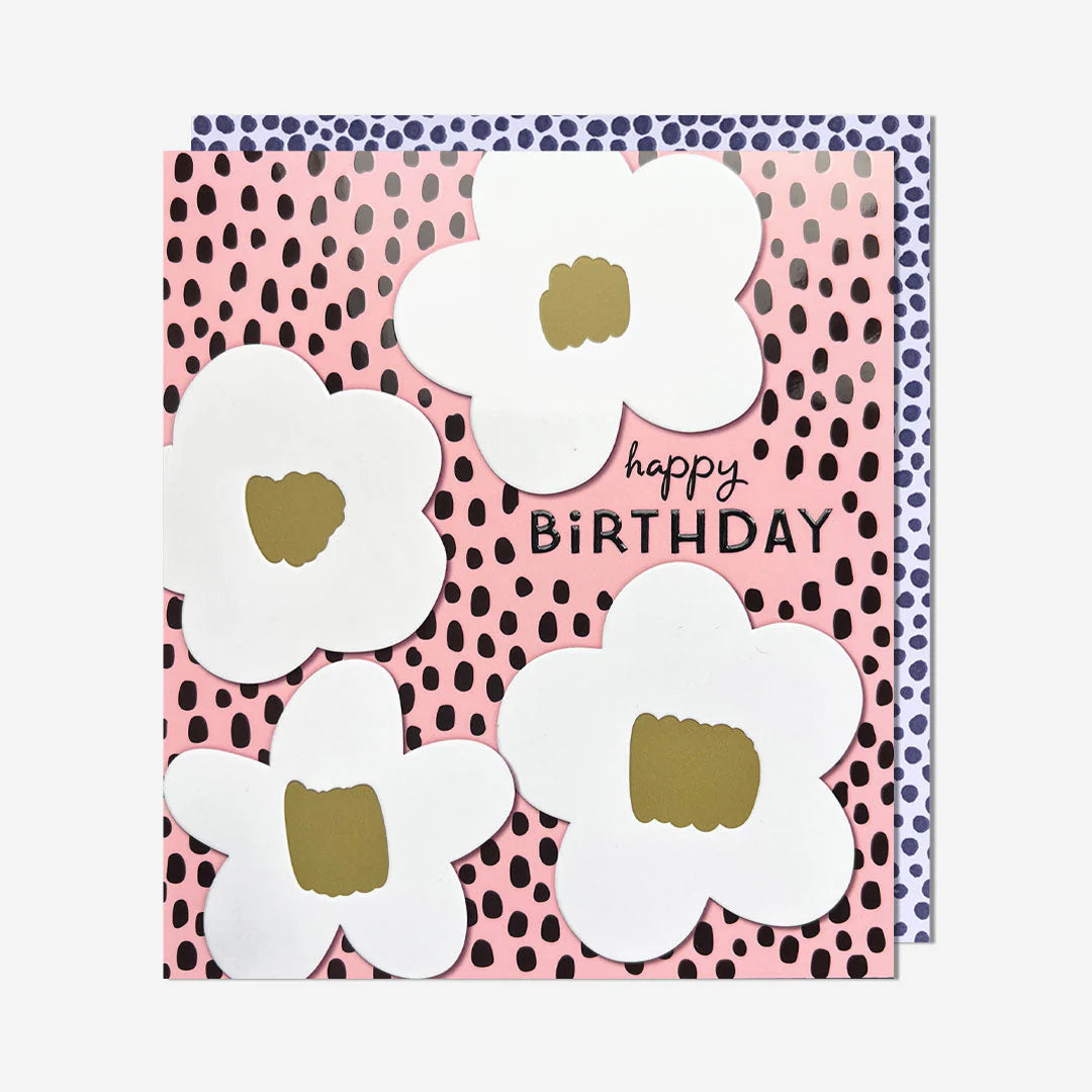White blossom - birthday card