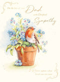 Loss of Dad, robin -  sympathy card