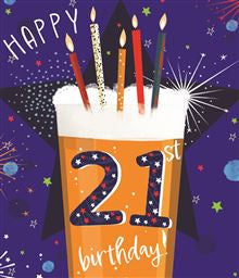 Happy 21st Birthday card