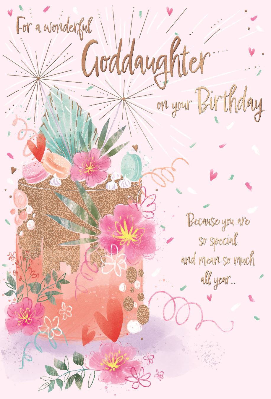 For a wonderful Goddaughter - birthday card