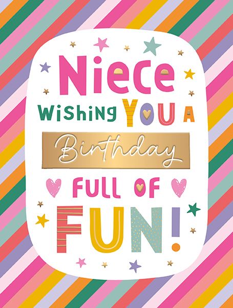 Full of fun Niece Birthday card
