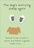 Worrying the sheep blank, humour card