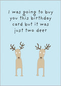 Two deer blank, humour card