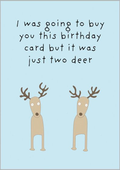 Two deer blank, humour card