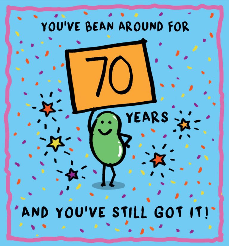 Human bean - 70 birthday card th