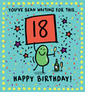 Human bean - 18th birthday card