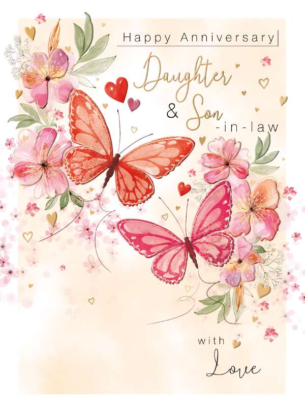 Daughter & Son-in-law  anniversary card