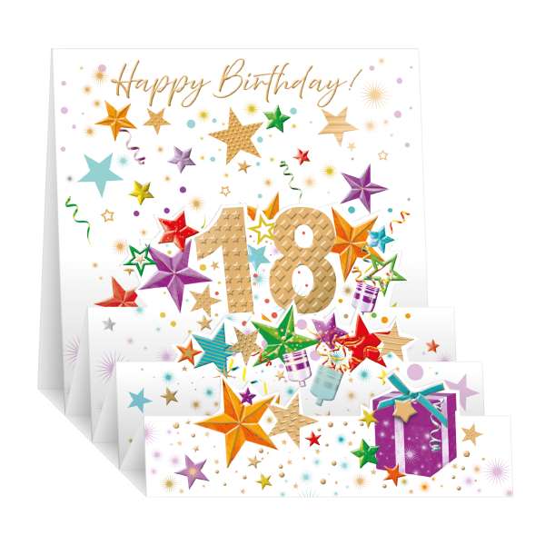 18th Stars pop up card
