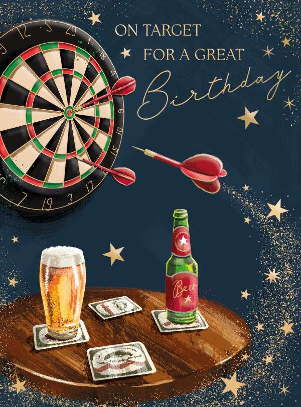 Darts  - birthday card
