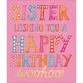 Sister wooHoo Birthday card
