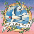 The swallow Birthday card