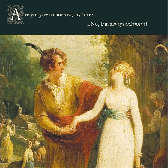 Always expensive blank humour card