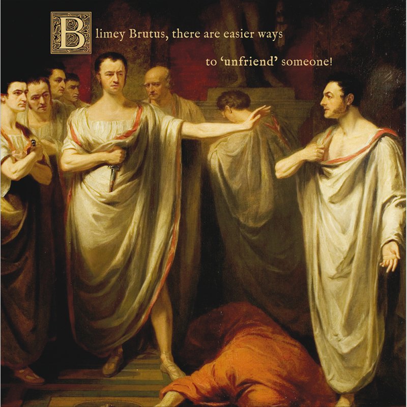 Julius Caesar blank humour card