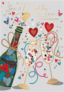 To a wonderful Son & Daughter-in-law - Anniversary card