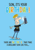 Brilliant son - humourous Birthday card
