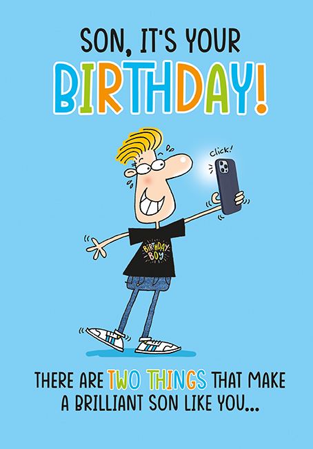Brilliant son - humourous Birthday card