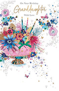 On your birthday Granddaughter  card