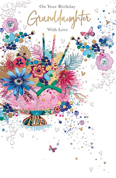 On your birthday Granddaughter  card