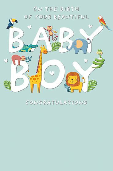 new baby boy card