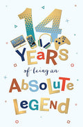 14th boy Birthday card