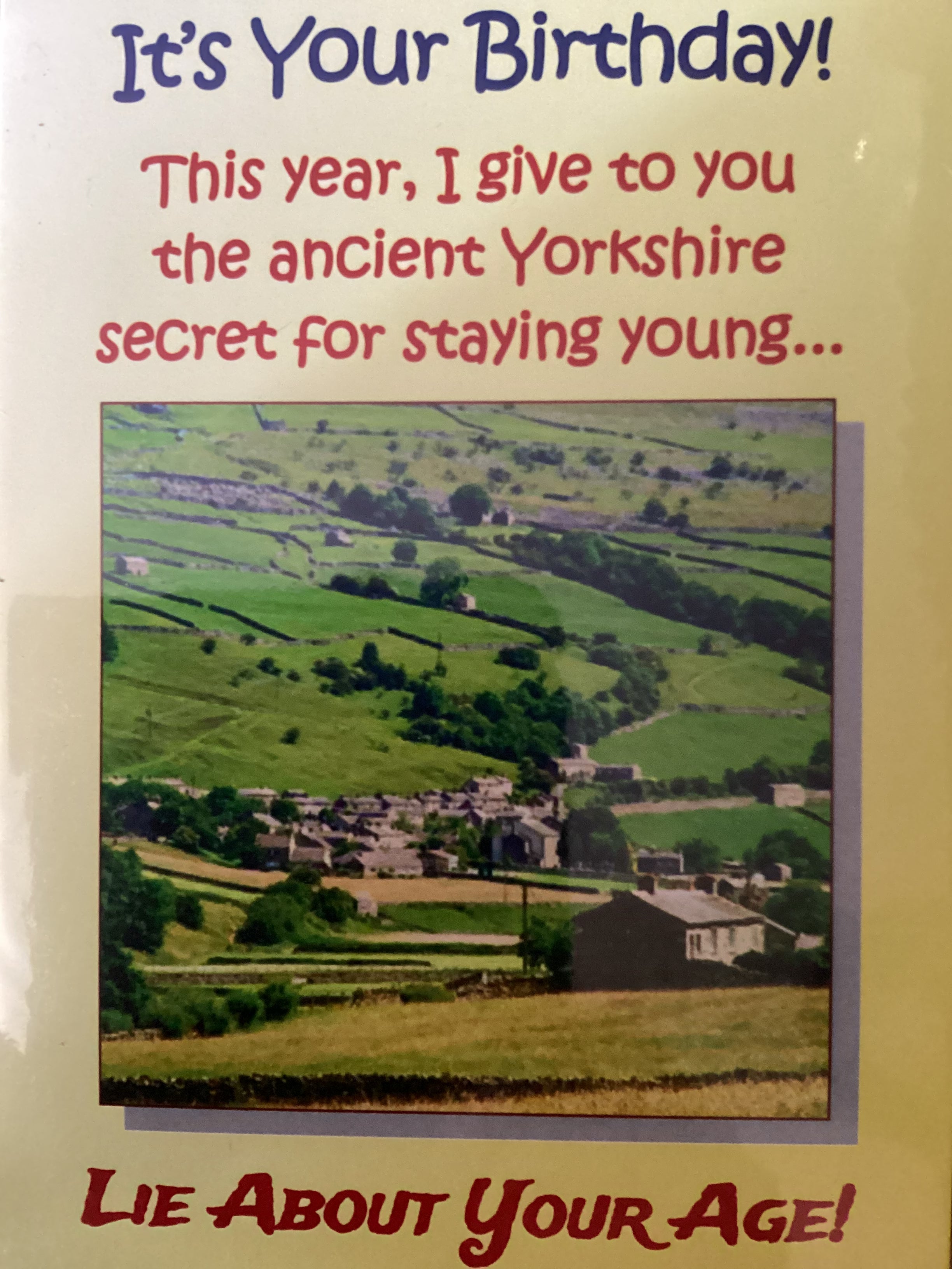 Yorkshire secret- Cowshed birthday card