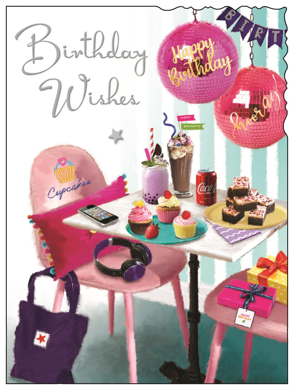 Birthday wishes, cupcakes - Jonny Javelin card
