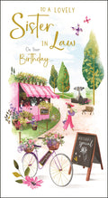 Lovely sister-in-law - Jonny Javelin birthday cards