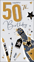 50th Birthday card - Jonny Javelin
