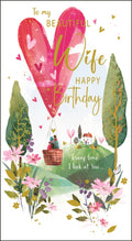 Beautiful Wife, hot air ballooning - Jonny Javelin birthday cards