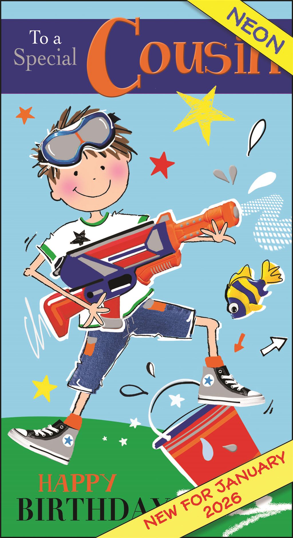 Cousin  Happy Birthday  (male)- Jonny Javelin card