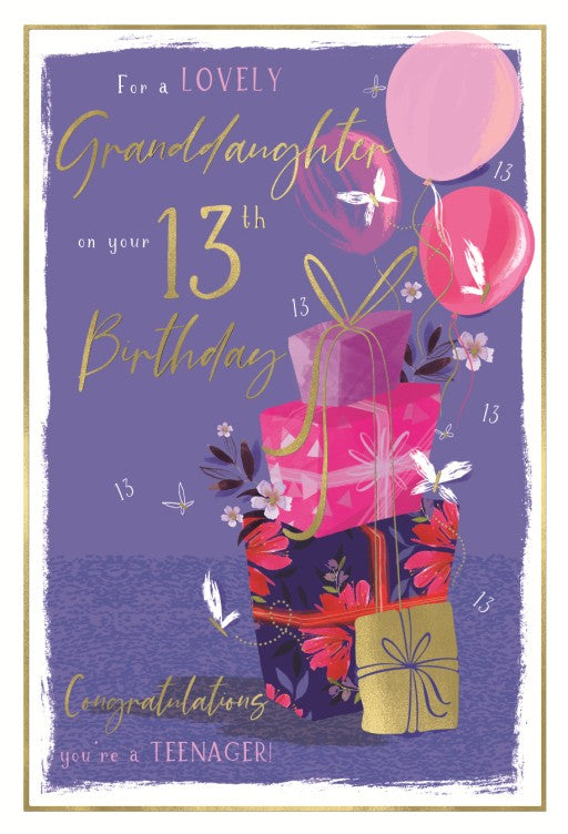 Lovely Granddaughter 13th Birthday card