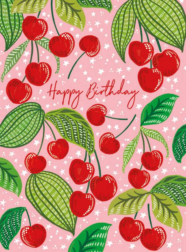 Birthday cherries - birthday card