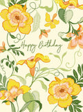 Birthday yellow flowers - birthday card