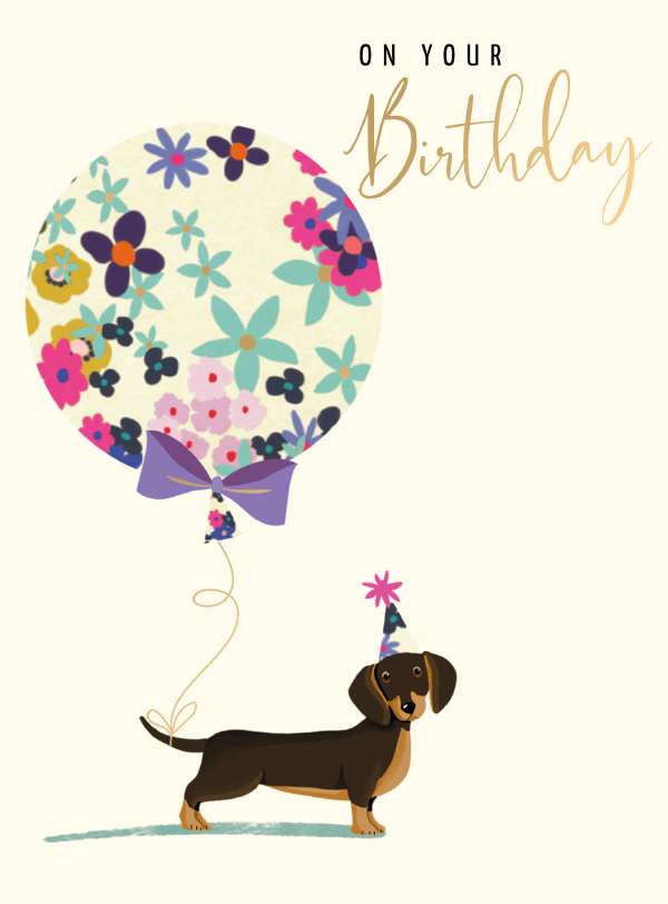 Birthday dachshund - birthday card