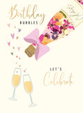 Birthday champagne - birthday card